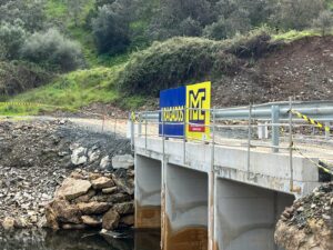 Acondicionamiento del aliviadero del Huesna: avances de obra (febrero 2026)